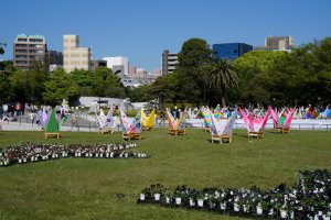 Peace Memorial Park is not just a solemn place. Every year the park is decorated beautifully for Hiroshima&#39;s Flower Festivals. Several other festivals are held here throughout the year.&nbsp;