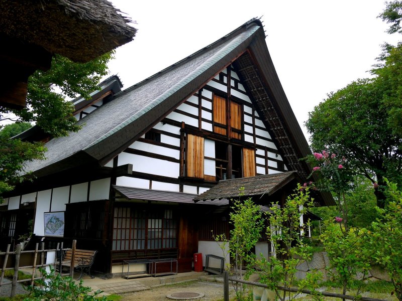 <p>Although the roof is not thatched, the style of the house is like some of the Shirakawa-go houses</p>
