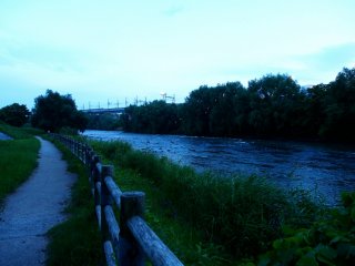 A walk by the river in the evening