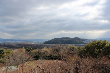 테라스에 나와 보면, 남쪽으로는 카츠라가와, 기즈가와가 아득히 멀리에서 흐르고 있다