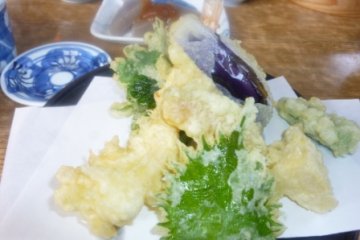 Close up of the tempura