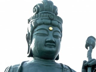 Close-up look at the handsome Fukui Daibutsu (Fukui&#39;s Big Buddha Statue)