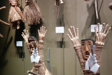 <p>A unique exhibit of straw dolls used for ritual</p>