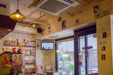 <p>With a fun and chic interior, Words Cafe also includes a library of books on various topics of interest</p>
