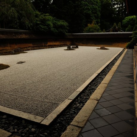 The Rock Garden of Ryoan-ji Temple