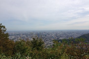 Sapporo&#39;s city center from the mountaintop &nbsp;