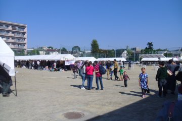 <p>The food stalls are spread out over the grounds, offering food from over 20 countries</p>