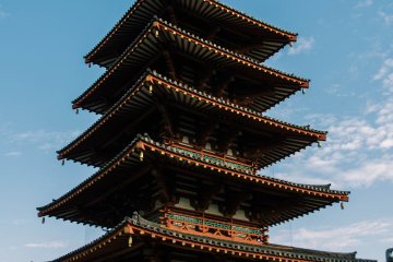 <p>The five story pagoda where you can take the staircases to the top.</p>