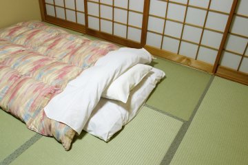 <p>Futons are prepared with care daily by the hotel staff</p>
