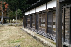 The soba restaurant in a traditional wooden framed building