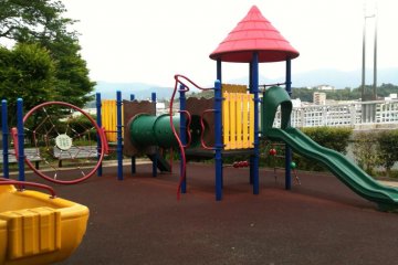 The playground behind the fertility shrine