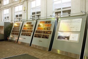 Locomotive numbers on display
