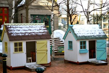 The first thing inside are these beautiful cute little &#39;furnished&#39; houses in yellow, pink and blues. We could easily slide inside and take a snap or two of the tiny beds, tables and chairs. For children it definitely makes for a favorite hide-out.