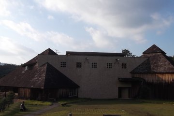 <p>I climbed up a mound by the car park to get a shot of the whole museum building</p>
