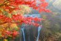 Осенние цвета на водопаде Фукурода 