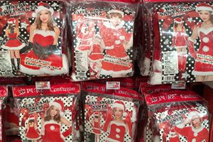How about some sexy red &amp; white costumes to wear underneath the mistletoe?