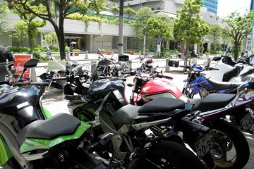 A large selection of bikes