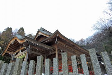 <p>Looking up at the shrine</p>