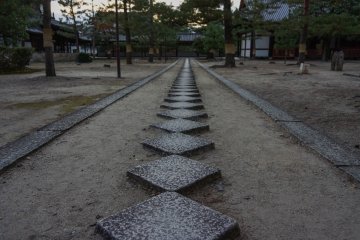 <p>Stepping stones to the temple. Only god is permitted to walk on the stepping stone pathway</p>