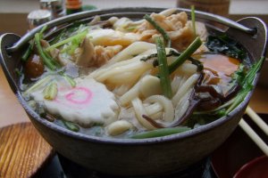 Delicious bowl of yuba udon