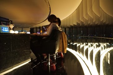 <p>This is the third section of seating which is located at the bar counter</p>