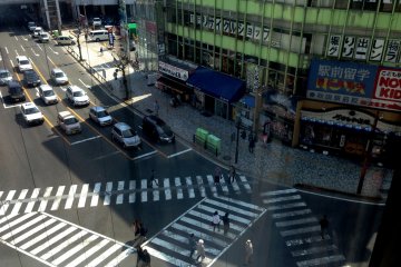 <p>The City Square crossing outside Animate</p>
