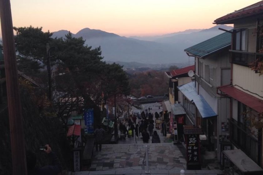 Sunset on the Steps of Ikaho Town
