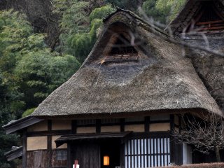Drenched thatched roof in Osagoe Folk Museum
