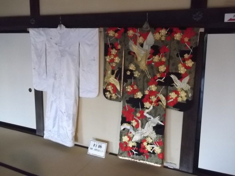 <p>Vintage kimonos on display</p>