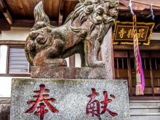 Một con rồng bảo vệ lối vào ngôi chùa chính