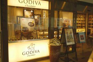 Godiva- one of the many places to quench a sweet tooth