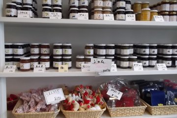 <p>Jams and souvenirs for sale</p>