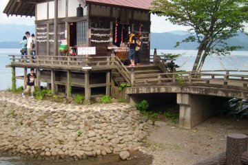 Buy a fortune at this small place near Tatsuko, and hope for the luck of the lake!