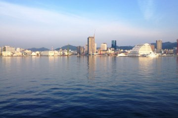 Kobe waterfront in the dawn of day.