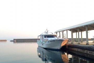 The Art Liner fast ferry at Ieura Port in Teshima.