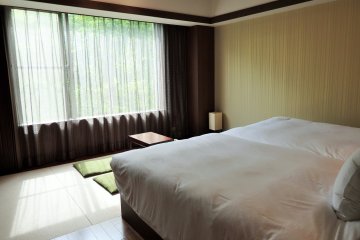 <p>Our room was spacious, and the beds were firm, but very comfortable.</p>