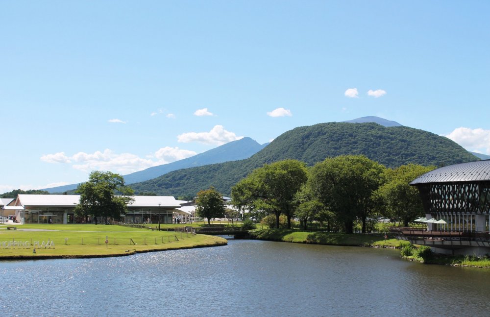 Mount Asama provides a stunning backdrop