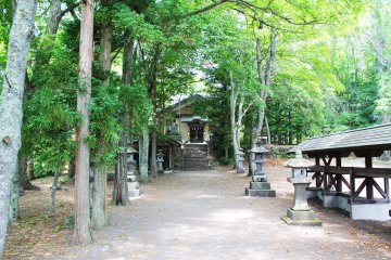 <p>The shrine is shrouded in beautiful trees</p>