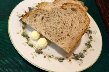 <p>Traditional rye bread and butter</p>