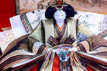 Detail of the 16 layers of kimono
