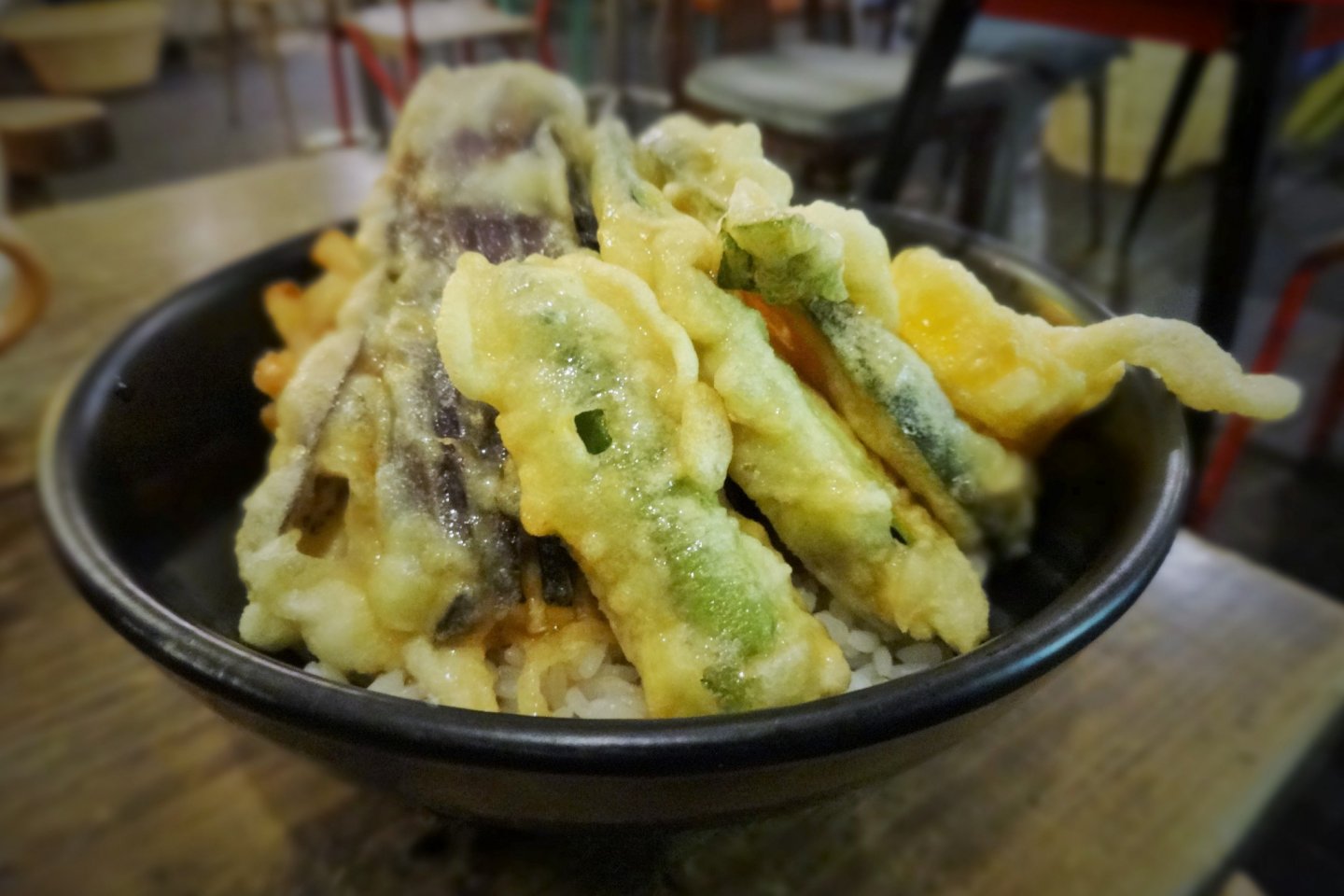 Delicious vegetable tempura at Bombay Bazar