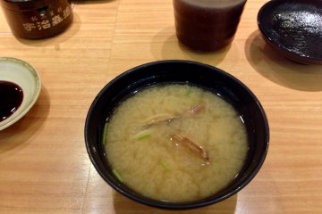<p>The miso soup is good too</p>