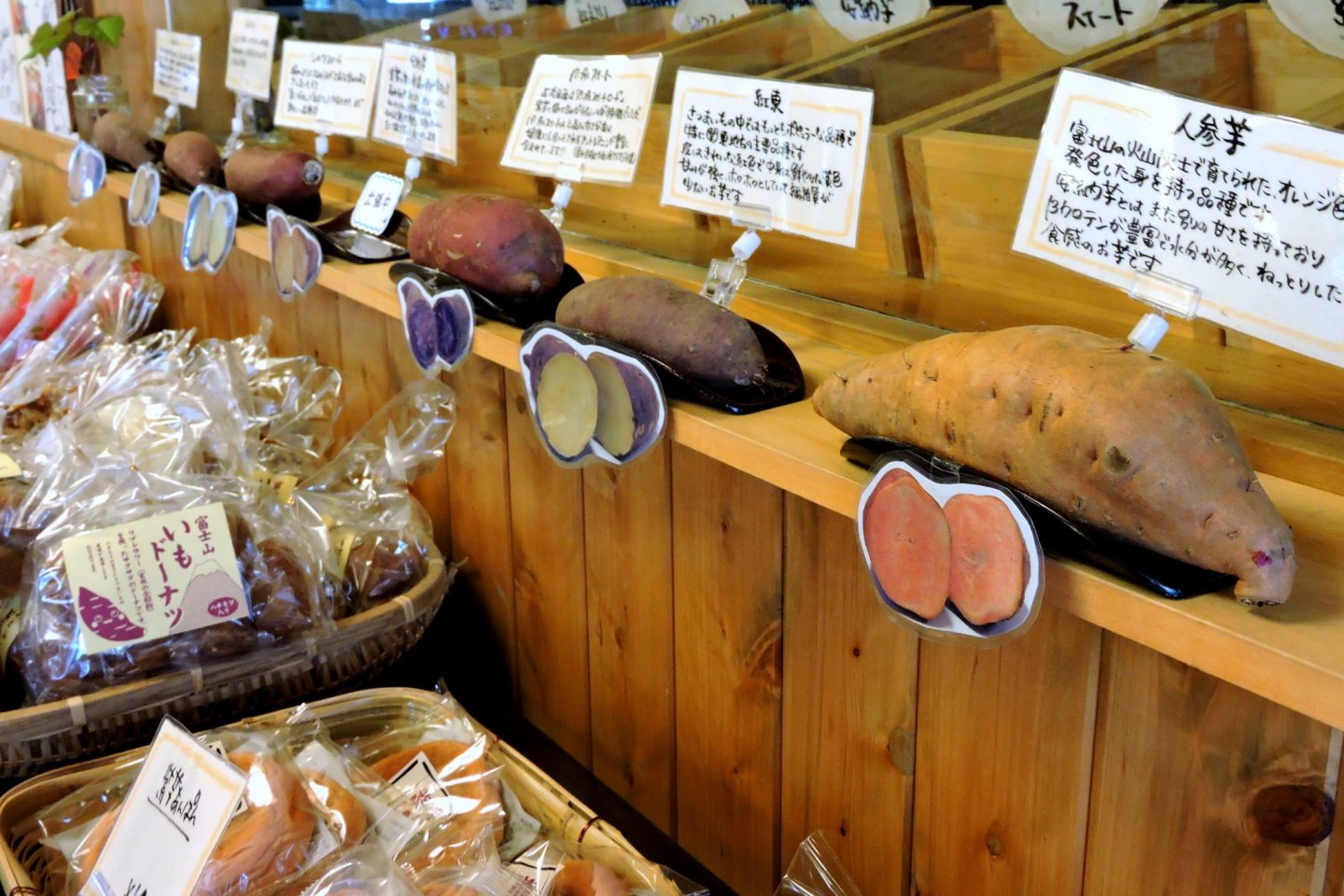 Different kinds of sweet potatoes