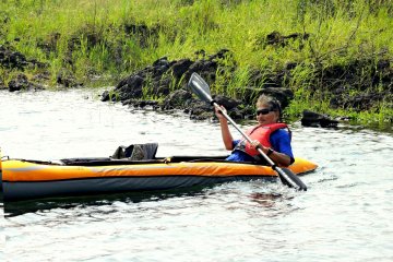 Kayaking on Lake Motosu