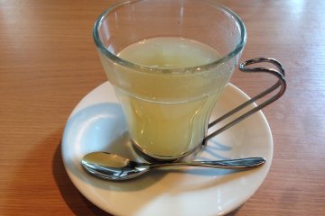 Deliciously hot ginger tea