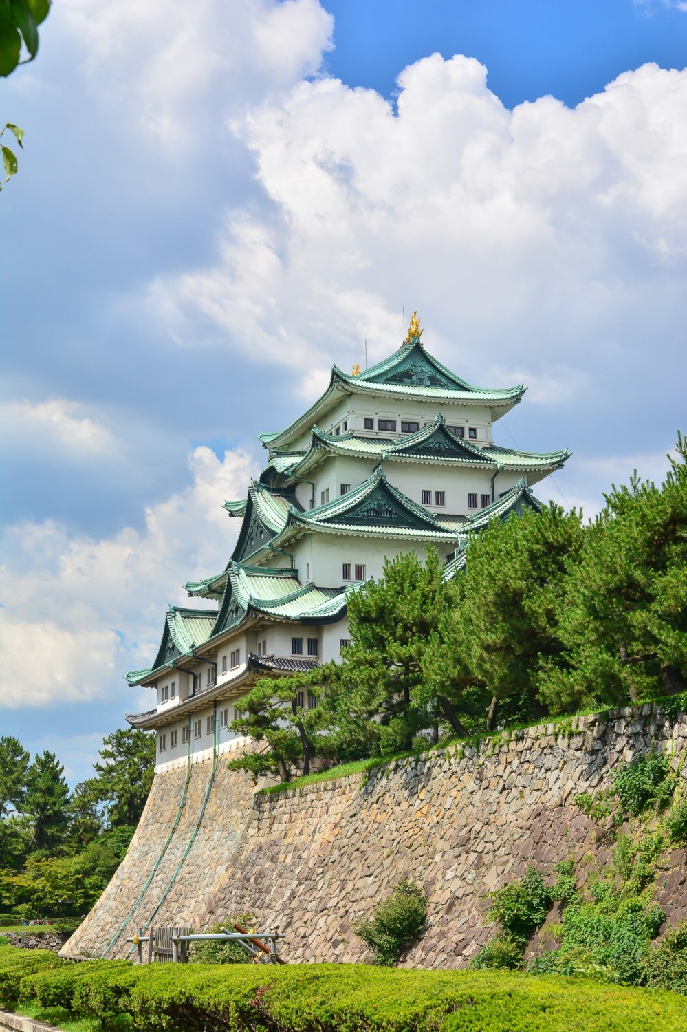 Nagoya Castle on a bright and sunny summer day