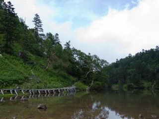 Small pond called Mida-ga-ike on the way down