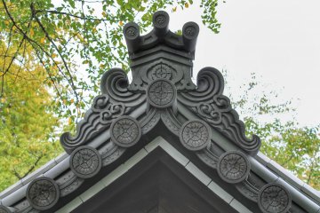 <p>Detail of one of the interesting roof designs</p>