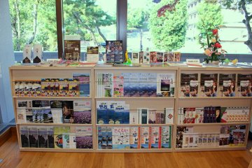 <p>One wall is dedicated to Nara travel information</p>