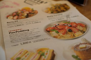 The menu is mostly in Japanese but has pictures to make for easy ordering